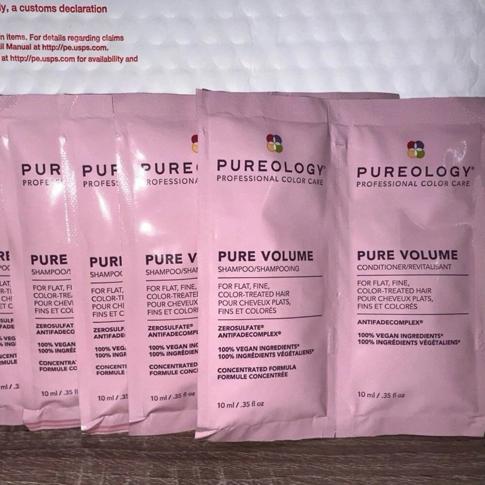 Pureology Pure Volume‎ Shampoo and conditioner travel samples